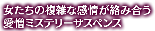 女たちの複雑な感情が絡み合う
愛憎ミステリーサスペンス