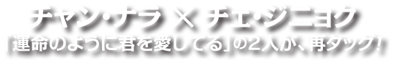 チャン・ナラ×チェ・ジニョク「運命のように君を愛してる」の2人が、再タッグ！